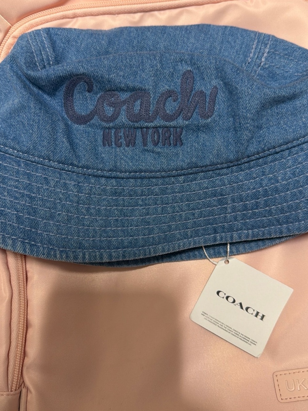Coach Denim Embroidered Bucket Hat - Blue